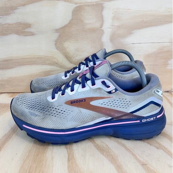 Brooks - Ghost 15 - Running Shoes - Gray/Blue - Women's - 10 (B) - 1203801B492 - Picture 3 of 9